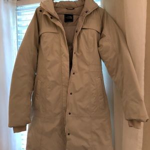 Cream North Face Parka-S